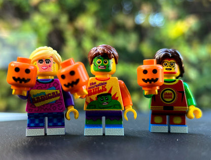 Set of 3 Kids Trick-or-Treating on Halloween Minifig Collection