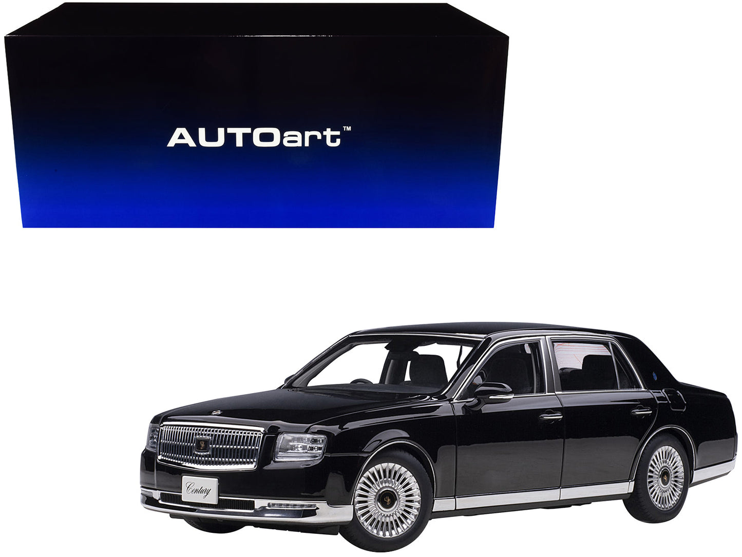 Toyota Century RHD (Right Hand Drive) Black 1/18 Model Car by Autoart  free shipping USA