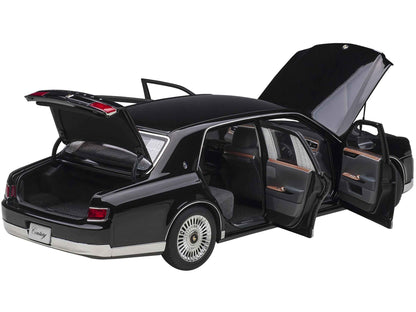 Toyota Century with Curtains RHD (Right Hand Drive) Black Special Edition 1/18 Model Car by Autoart
