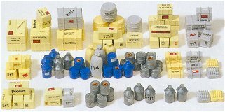 Preiser 17100 HO Scale Cargo Kit Assorted Crates, Boxes, Sacks & More