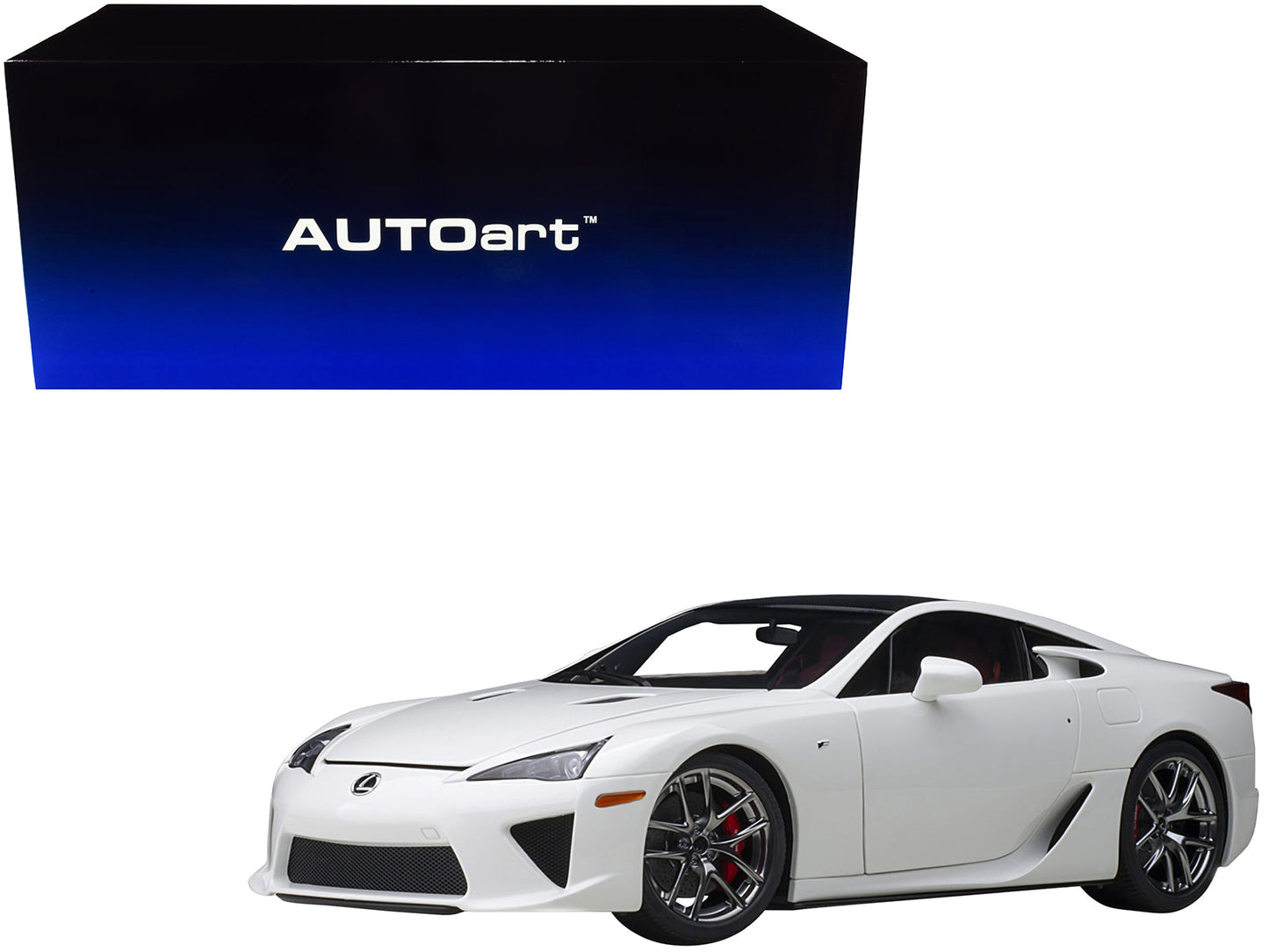 Lexus LFA Whitest White with Carbon Top 1/18 Model Car by Autoart  free shipping USA