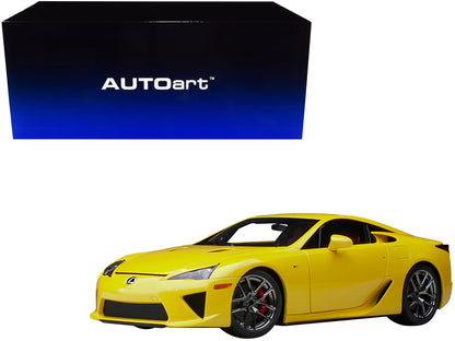 Lexus LFA Pearl Yellow with Red and Black Interior 1/18 Model Car by Autoart  free shipping USA