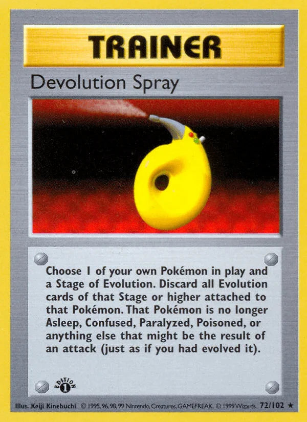 Devolution Spray (72/102) (Shadowless) [Base Set 1st Edition]