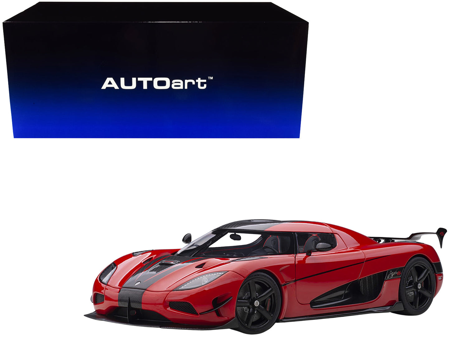 Koenigsegg Agera RS Chili Red with Black Accents 1/18  Model Car by Autoart  free shipping USA