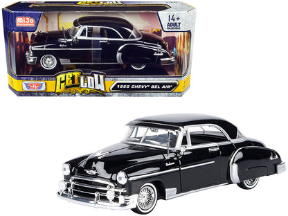 1950 Chevrolet Bel Air Lowrider Black "Get Low" Series 1/24 Diecast Model Car by Motormax  free shipping USA
