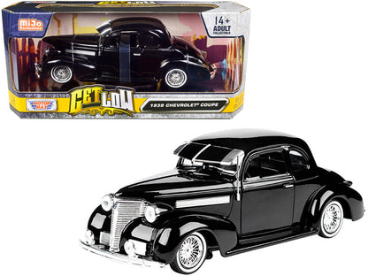 1939 Chevrolet Coupe Lowrider Black "Get Low" Series 1/24 Diecast Model Car by Motormax  free shipping USA