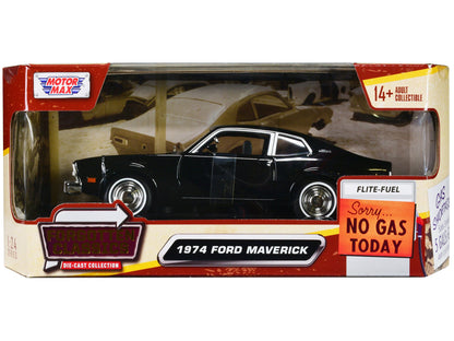 1974 Ford Maverick Black "Forgotten Classics" Series 1/24 Diecast Model Car by Motormax  free shipping USA