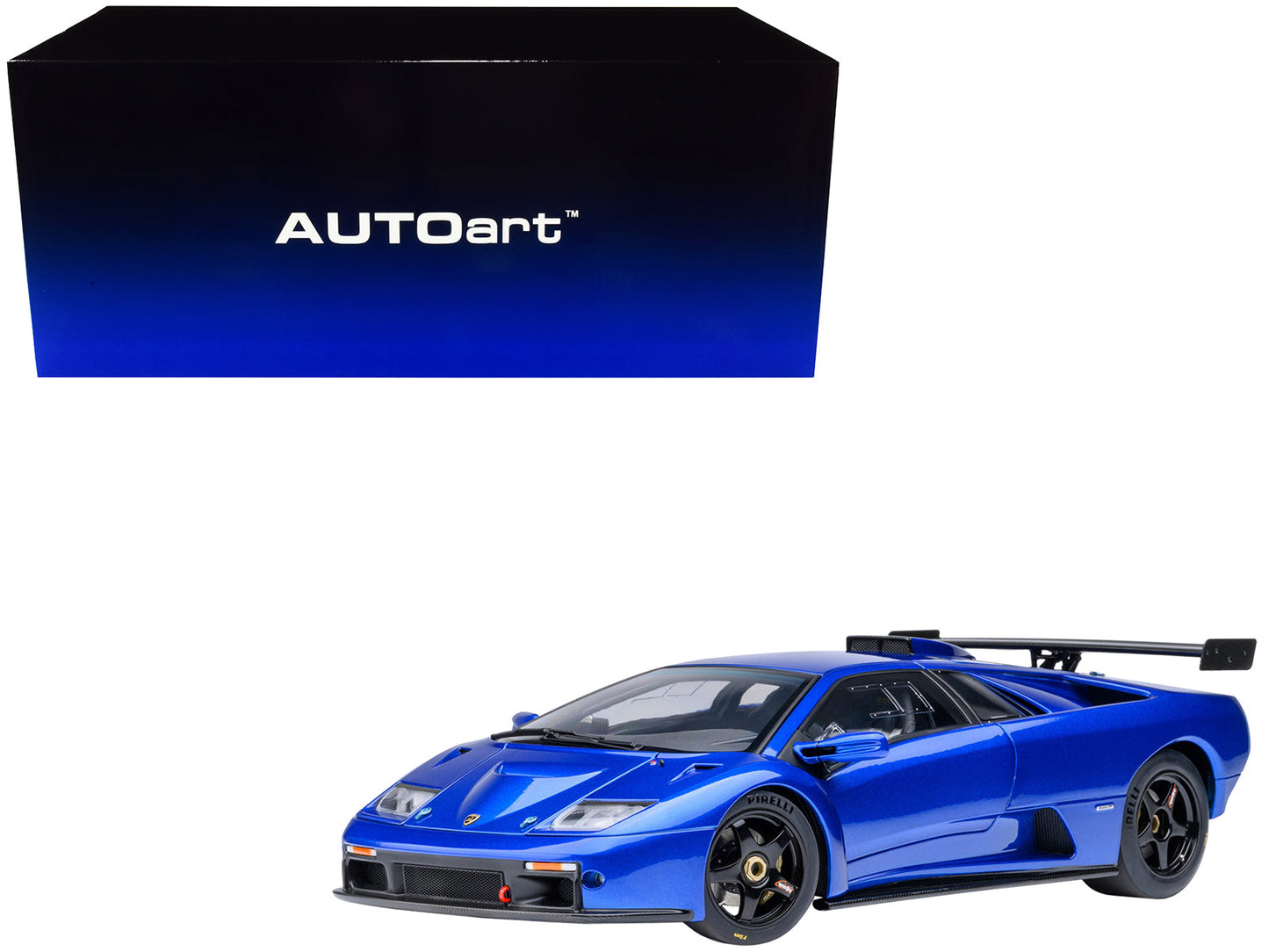 Lamborghini Diablo GTR Monterey Blue Metallic 1/18 Model Car by Autoart  free shipping USA