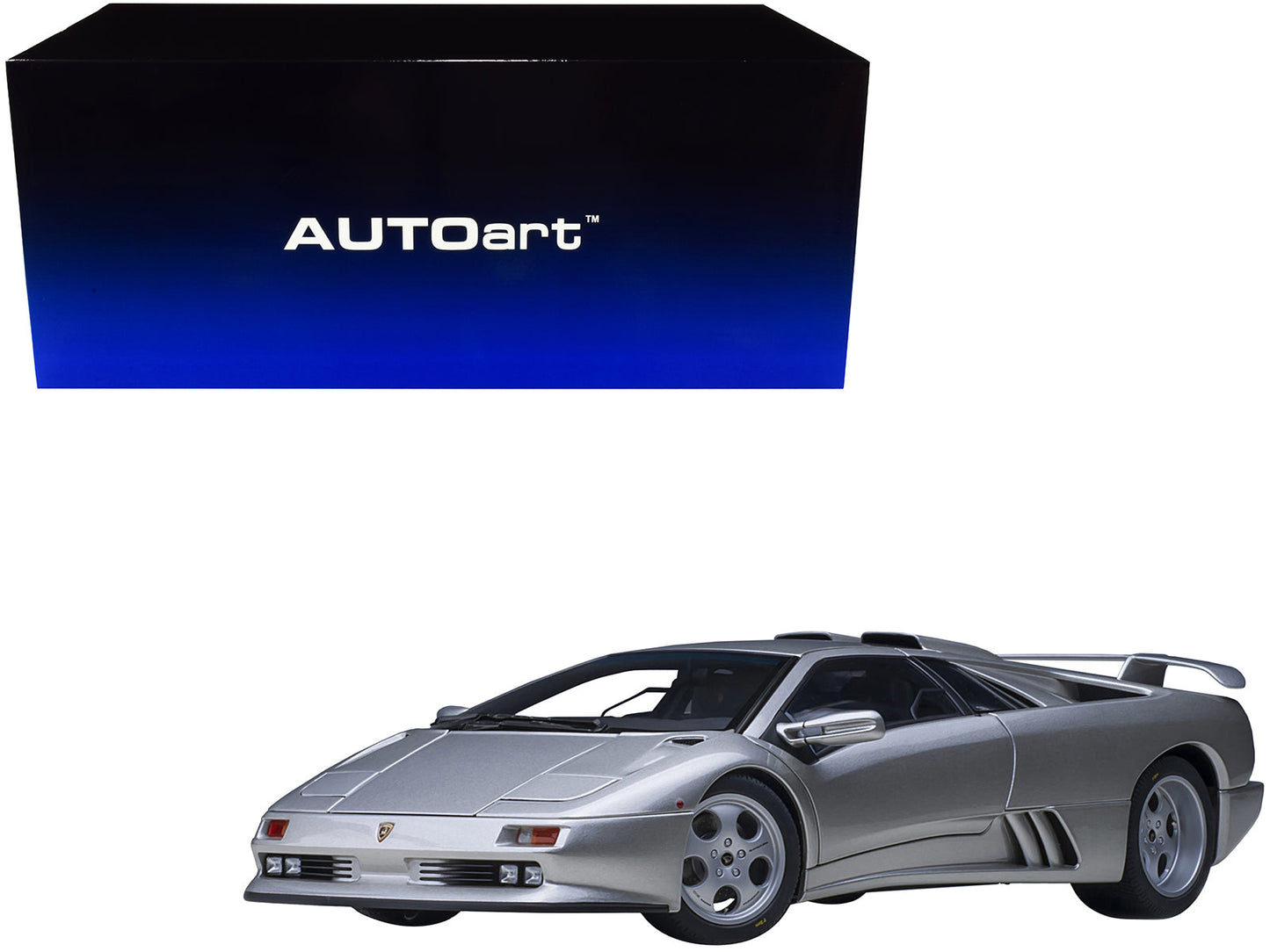 Lamborghini Diablo SE30 Jota Titanio Silver Metallic 1/18 Model Car by Autoart  free shipping USA