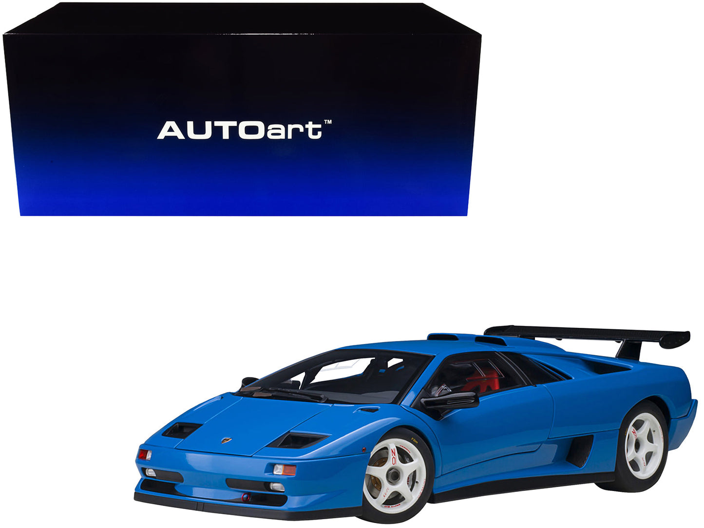 Lamborghini Diablo SV-R Blu Le Mans Blue 1/18 Model Car by Autoart  free shipping USA