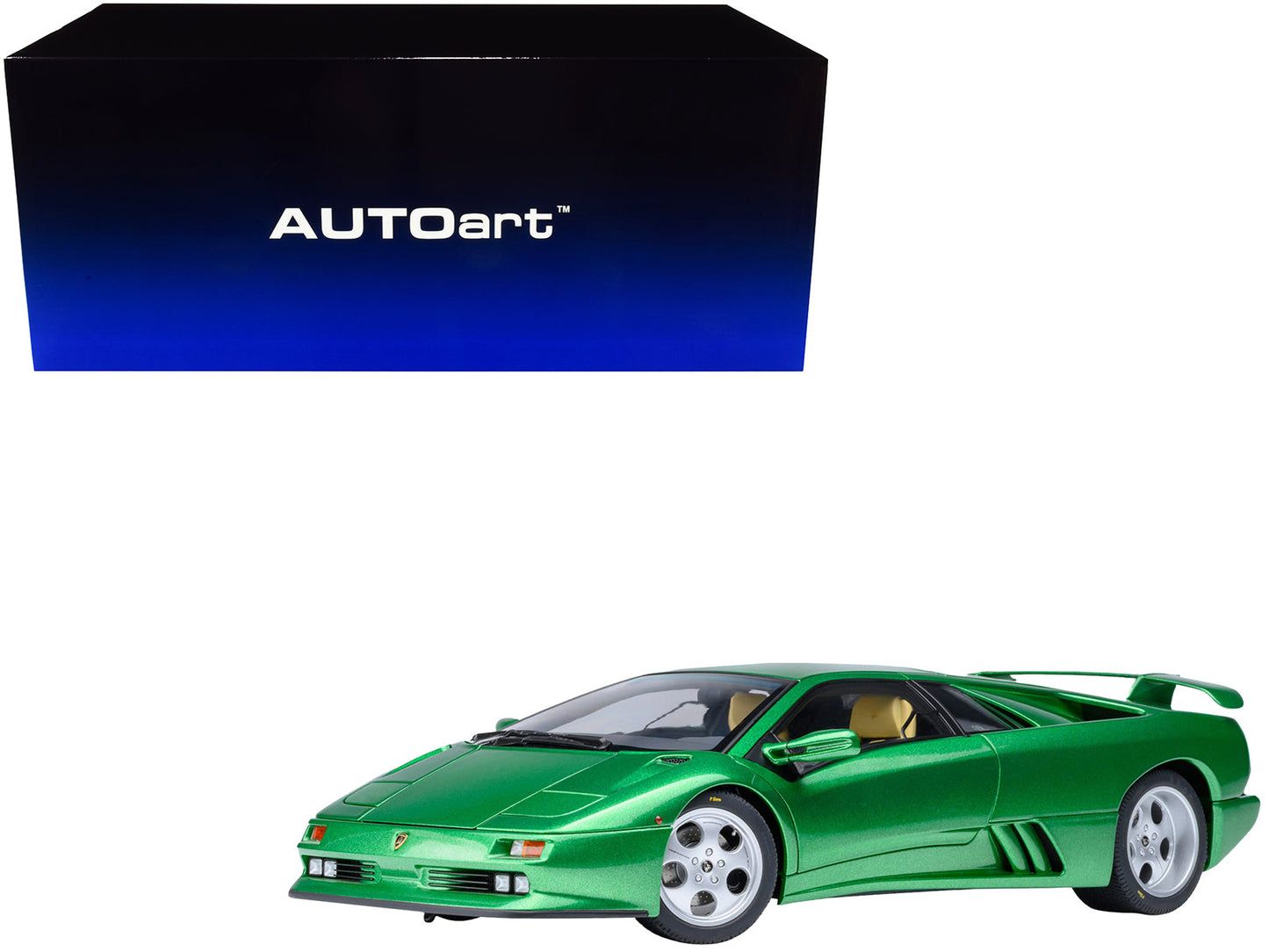 Lamborghini Diablo SE30 Verde Mic/Green Metallic 1/18 Model Car by Autoart  free shipping USA