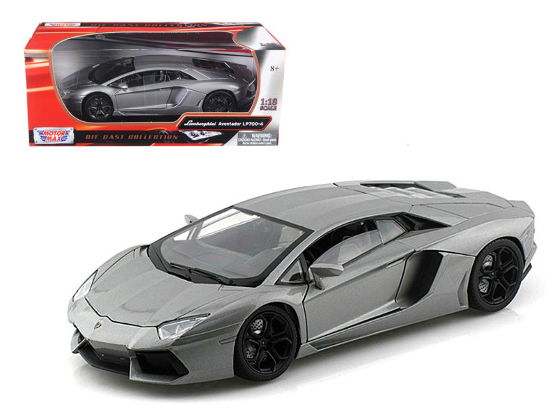 Lamborghini Aventador LP700-4 Gray Metallic 1/18 Diecast Model Car by Motormax  free shipping USA