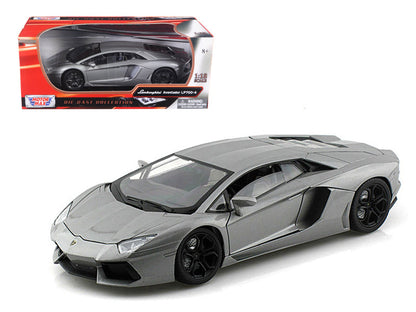 Lamborghini Aventador LP700-4 Gray Metallic 1/18 Diecast Model Car by Motormax  free shipping USA