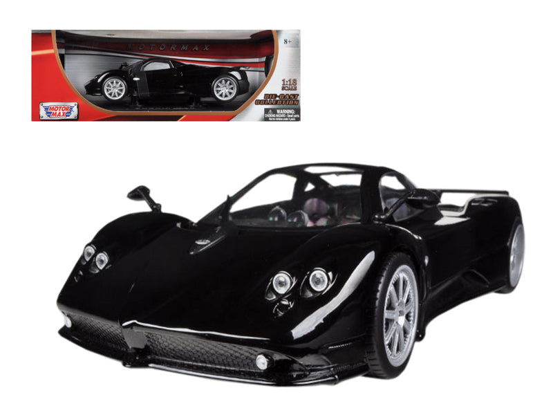 Pagani Zonda F Black 1/18 Diecast Car Model by Motormax  free shipping USA