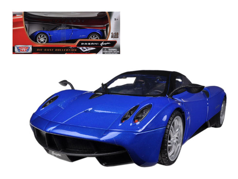 Pagani Huayra Blue with Black Top 1/18 Diecast Model Car by Motormax  free shipping USA