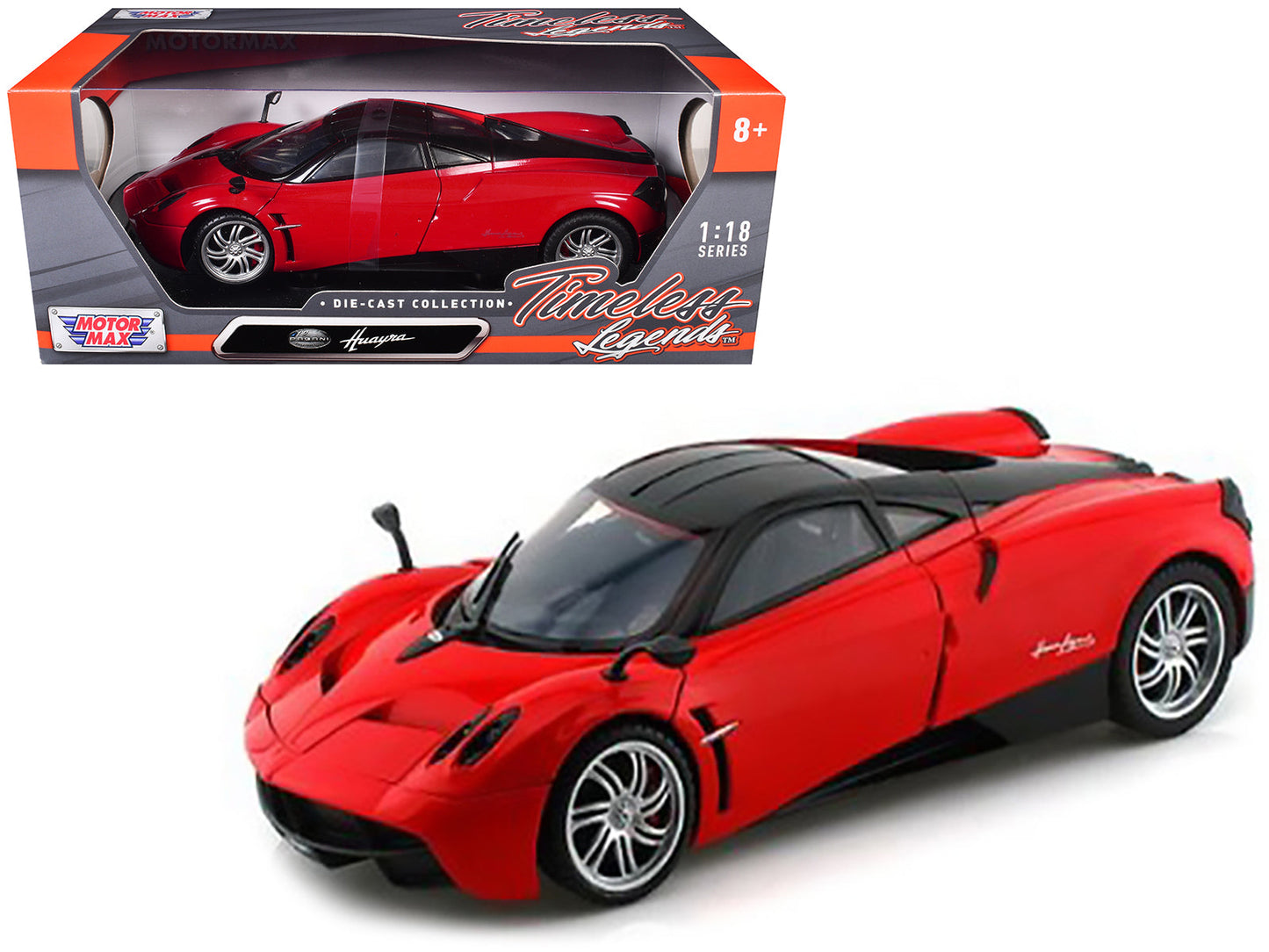 Pagani Huayra Red 1/18 Diecast Car Model by Motormax  free shipping USA