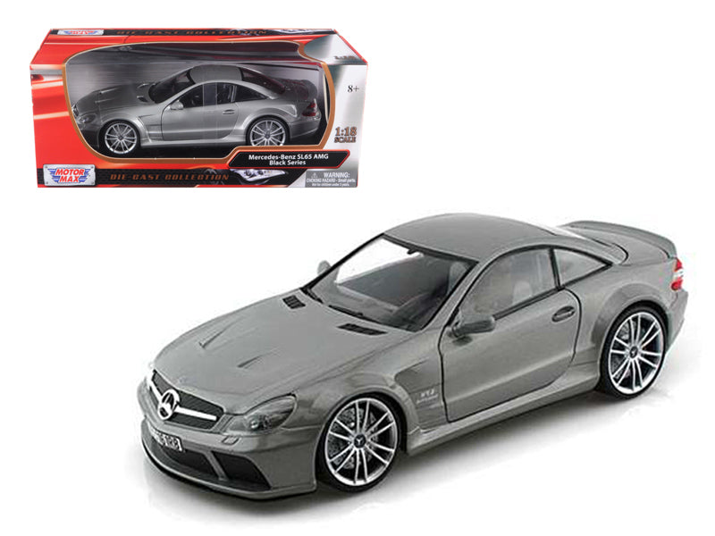 Mercedes SL65 AMG Black Series (R230) Grey 1/18 Diecast Model Car by Motormax  free shipping USA