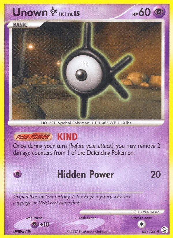 Unown K (68/132) [Diamond & Pearl: Secret Wonders]