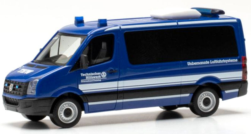 Herpa 097727 1/87 Scale Thw - Volkswagen Crafter Bus Flat Roof High