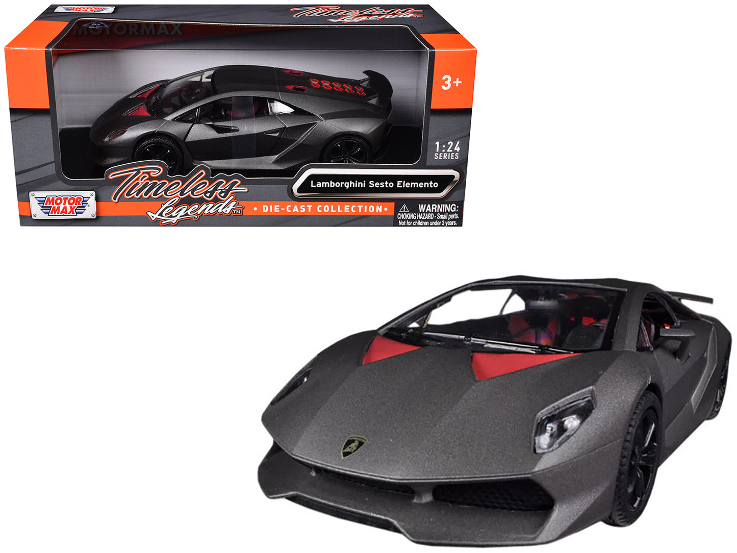 Lamborghini Sesto Elemento Carbon 1/24 Diecast Car Model by Motormax  free shipping USA