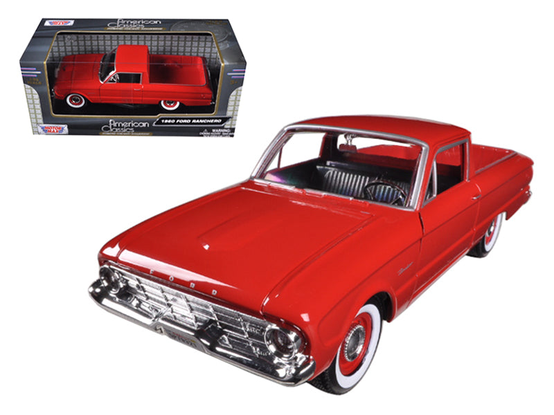 1960 Ford Falcon Ranchero Pickup Red 1/24 Diecast Model Car by Motormax  free shipping USA