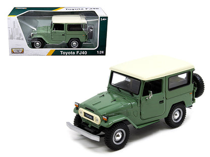 Toyota FJ40 Medium Green 1/24 Diecast Model Car by Motormax  free shipping USA