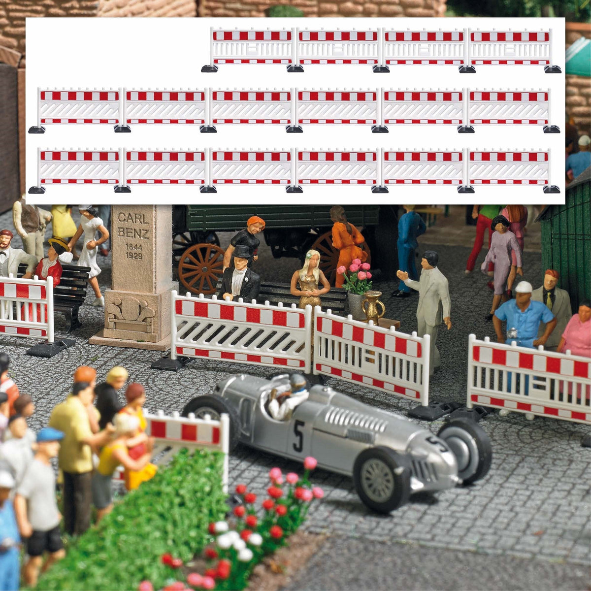 Busch 1013 HO Scale Barricades / Safety Barriers Kit