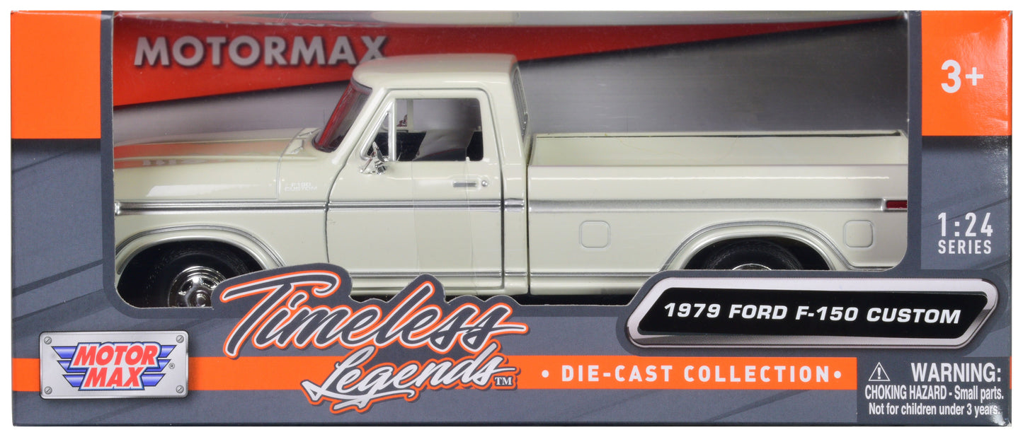 1979 Ford F-150 Pickup Truck White 1/24 Diecast Model Car by Motormax  free shipping USA