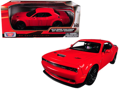 2018 Dodge Challenger SRT Hellcat Widebody Red 1/24 Diecast Model Car by Motormax  free shipping USA