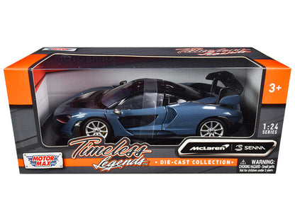 McLaren Senna Gray Metallic and Black "Timeless Legends" 1/24 Diecast Model Car by Motormax  free shipping USA