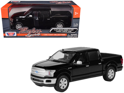 2019 Ford F-150 Lariat Crew Cab Pickup Truck Black 1/27 Diecast Model Car by Motormax  free shipping USA