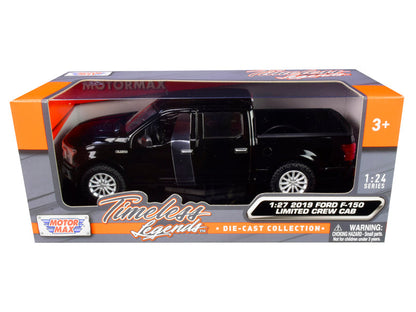 2019 Ford F-150 Limited Crew Cab Pickup Truck Black 1/24-1/27 Diecast Model Car by Motormax  free shipping USA