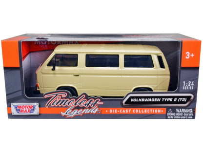 Volkswagen Type 2 (T3) Van Beige "Timeless Legends" Series 1/24 Diecast Model Car by Motormax  free shipping USA