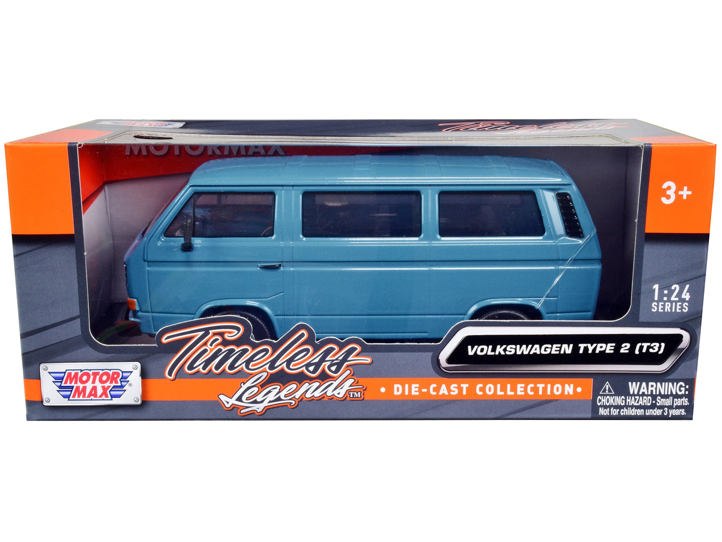 Volkswagen Type 2 (T3) Van Blue "Timeless Legends" Series 1/24 Diecast Model Car by Motormax  free shipping USA