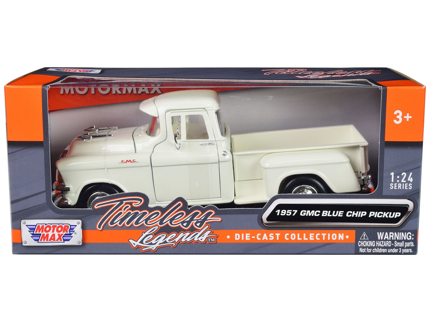 Top-Pick | 1957 GMC Blue Chip Pickup Truck White "Timeless Legends" Series 1/24 Diecast Model Car by Motormax