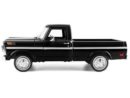 1972 Ford F-100 Pickup Truck Black "Timeless Legends" Series 1/24 Diecast Model Car by Motormax