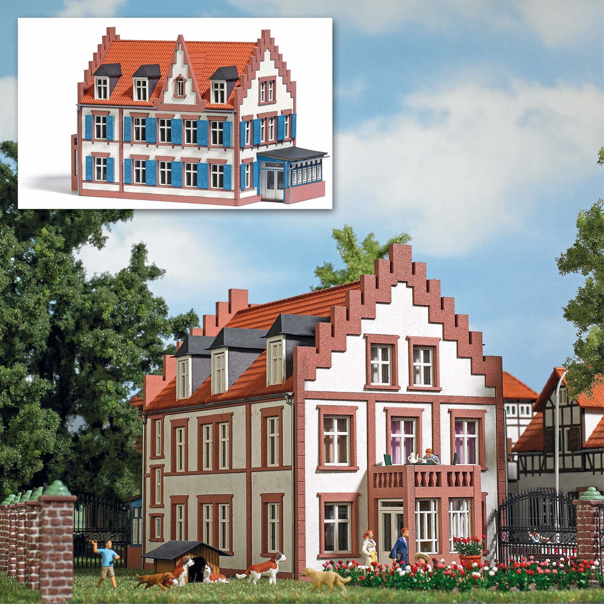 Busch 1673 HO Scale Carl Benz House Kit