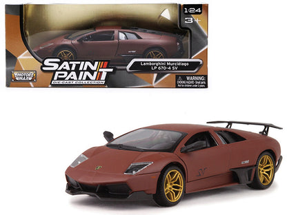 Lamborghini Murcielago LP 670-4 SV Matte Brown 1/24 Diecast Model Car by Motormax  free shipping USA