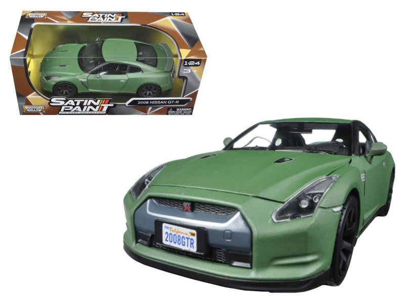 2008 Nissan GT-R R35 Matt Green 1/24 Diecast Model Car by Motormax  free shipping USA