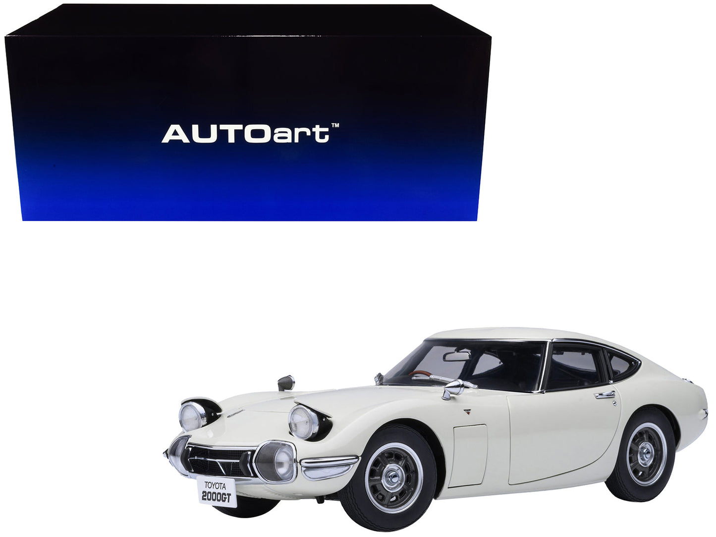 1967 Toyota 2000GT RHD (Right Hand Drive) White 1/18 Model Car by Autoart  free shipping USA
