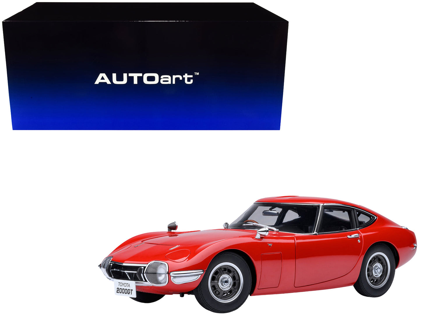 1967 Toyota 2000GT RHD (Right Hand Drive) Red 1/18 Model Car by Autoart  free shipping USA