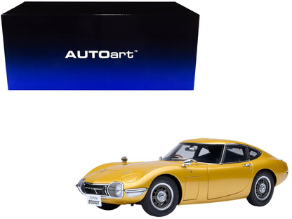 1967 Toyota 2000GT RHD (Right Hand Drive) Gold Metallic 1/18 Model Car by Autoart  free shipping USA