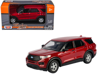 2023 Ford Explorer Red Metallic "Timeless Legends" Series 1/43 Diecast Model Car by Motormax  free shipping USA