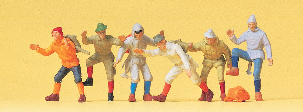 Preiser 14082 HO Scale Mountain Climbers Figures (6)