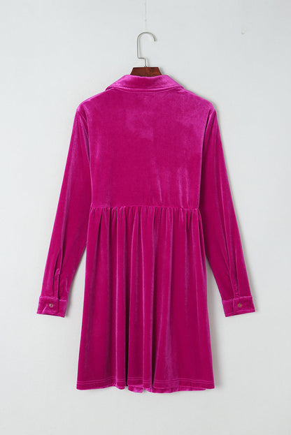 Lennon Long Sleeve Ruffle Velvet Dress by Poppy Lee Lane