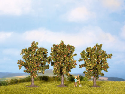 Noch 25113 HO/TT Scale Apple Trees, Green, 8 cm, 3-Pack