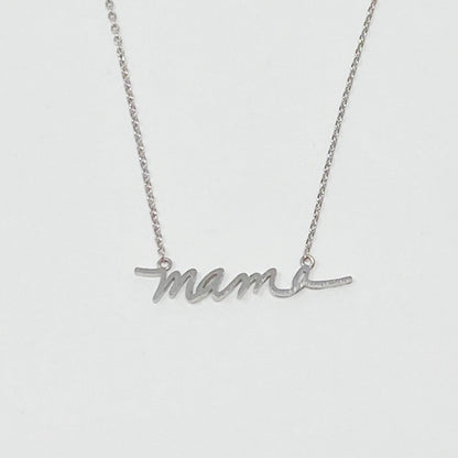 Mama Script Necklace by Ellisonyoung.com