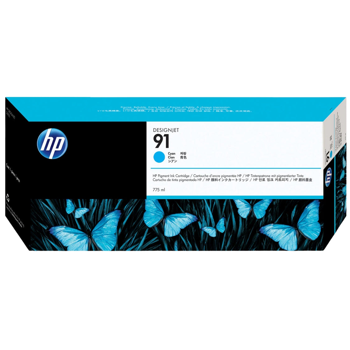 New, Pre-Owned - HP 91 775-ml (C9467A) Cyan Ink Cartridge