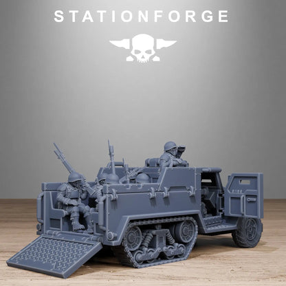 Free Guard Halftrack by Station Forge 28/32mm Heroic Scale Miniature, 150mm, Tank, Resin Model