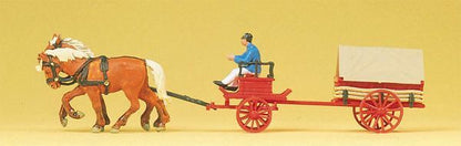 Preiser 30429 HO Scale Emergency - Horse-Drawn Fire Equipment Coal